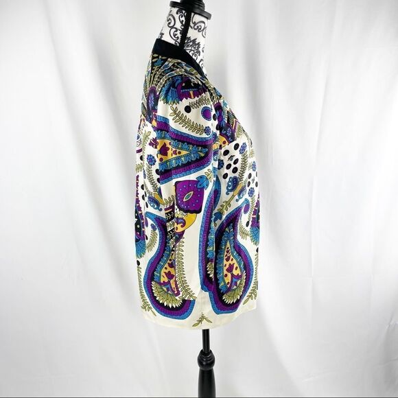 Tibi New York Silk Floral Tunic Caftan Top - Picture 4 of 8